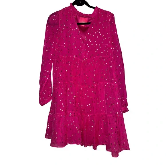 gold jewellery with red dress Lilly Pulitzer Cameron Popover Dress